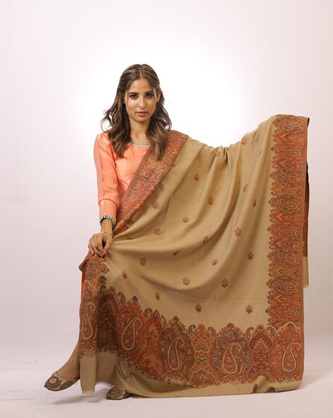 Paisley Print Woolen Shawl Price in India