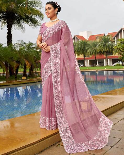 Buy Lavender Sarees for Women by Saree mall Online | Ajio.com