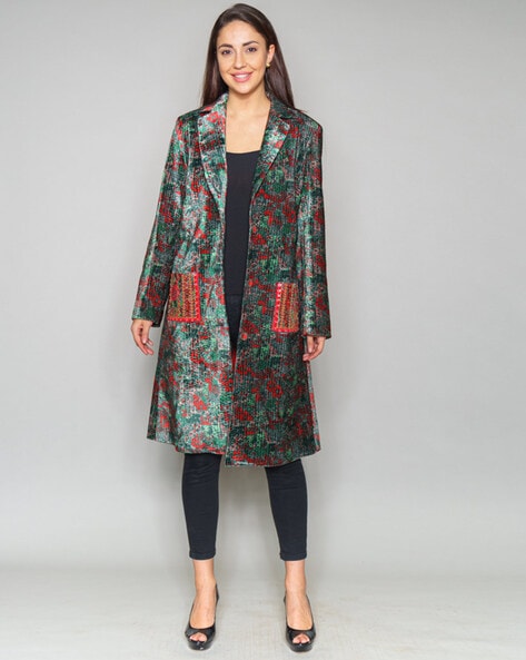 printed long jacket