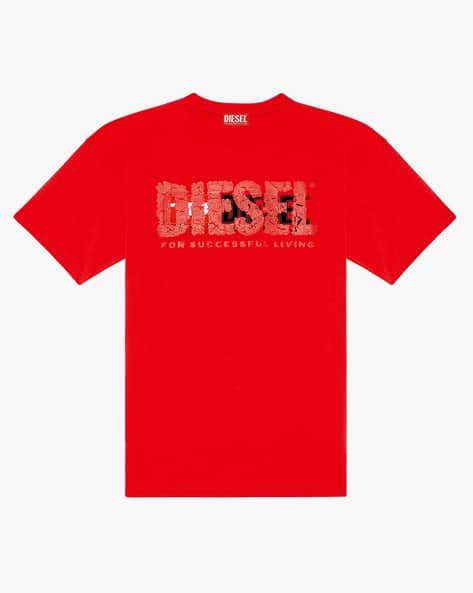 Buy DIESEL T-Nabel M1 Multi Regular T-Shirt | Red Color Men