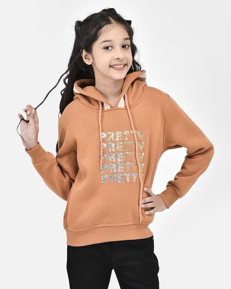 Girls brown outlet hoodie