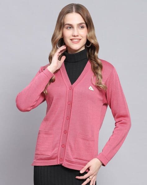 Buy Pink Sweaters Cardigans for Women by MONTE CARLO Online