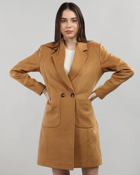 Woolen on sale trench coat