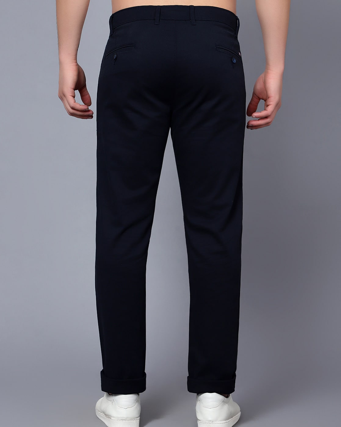 Buy Cantabil Black Cotton Regular Fit Trousers for Mens Online @ Tata CLiQ