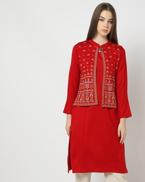 Patterned Straight Kurta