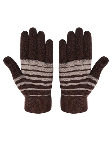 Buy Brown Gloves Masks for Men by Loom Legacy Online Ajio