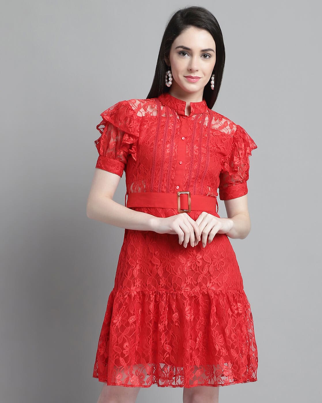 ワンピース Louren american sleeve flare dress S louren american sleeve flare dress