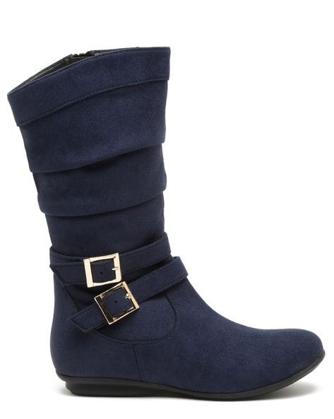 Round Toe Mid Calf Boots