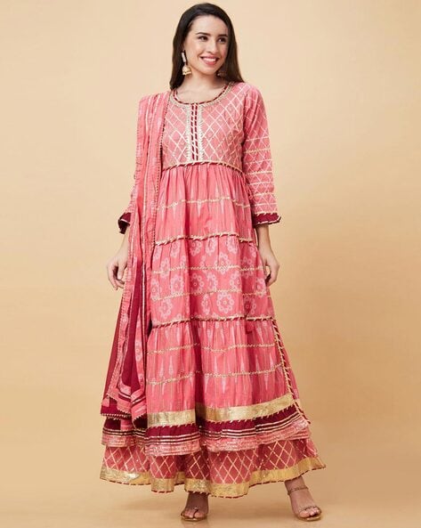 Pink Kurta Suit Sets for Women by GLOBUS Online | Ajio.com