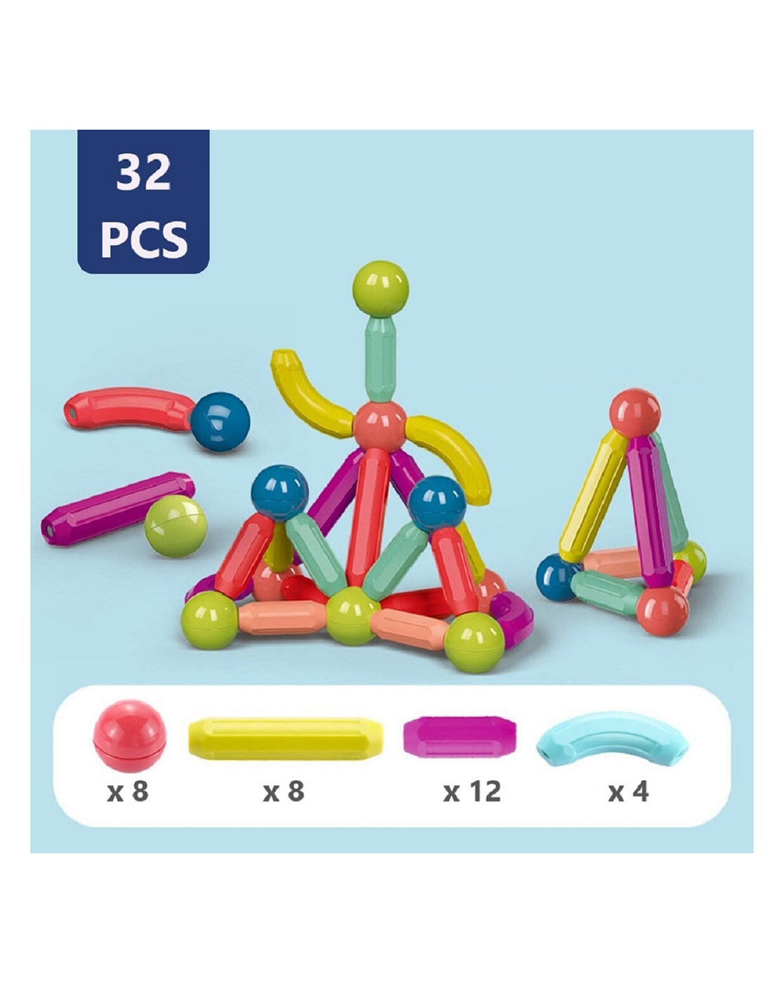 32-Piece Magnetic Building Set – Peeka & Co.