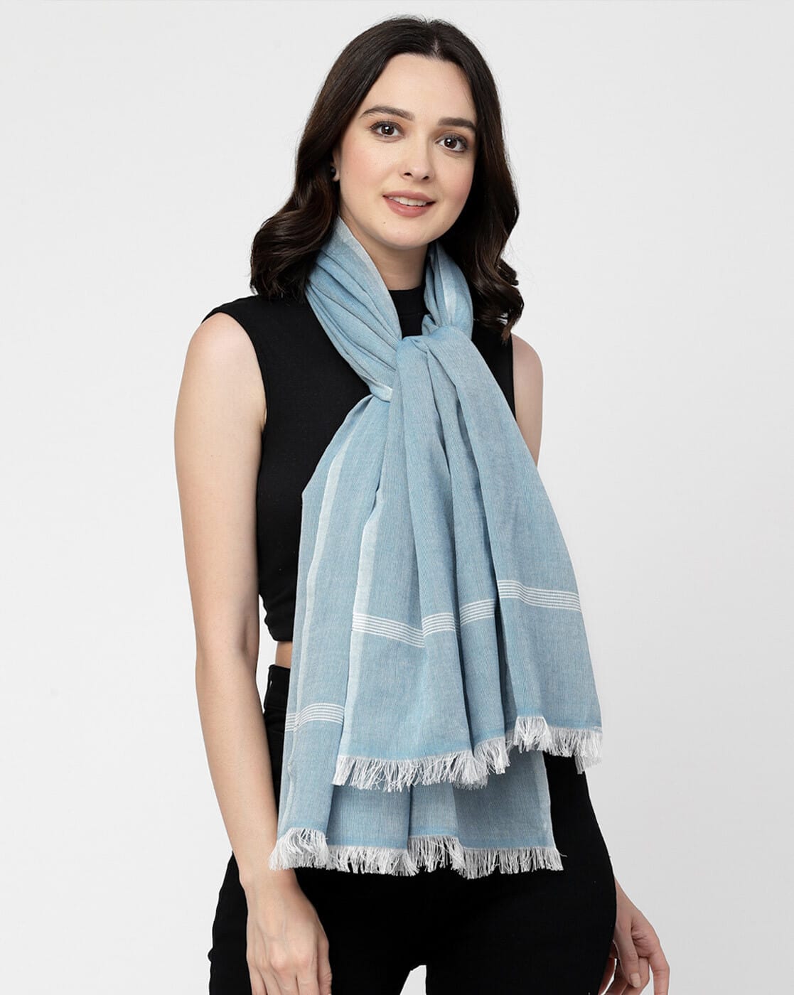 小物 COTTON STOLE - BLUE 小物 COTTON STOLE - BLUE Buy Lightweight Pure Cotton