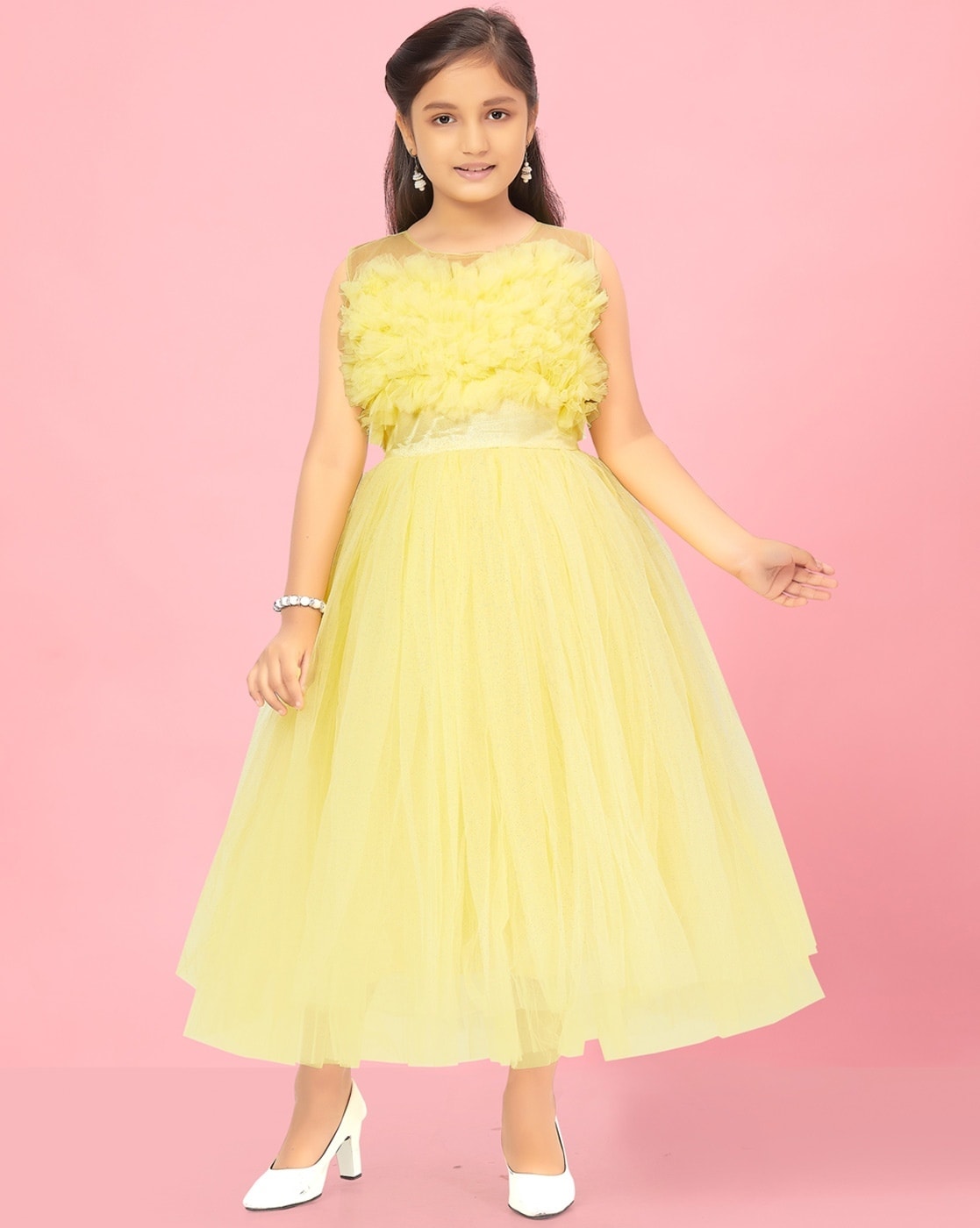 Yellow organza dress - THEHANDLOOMPROJECT