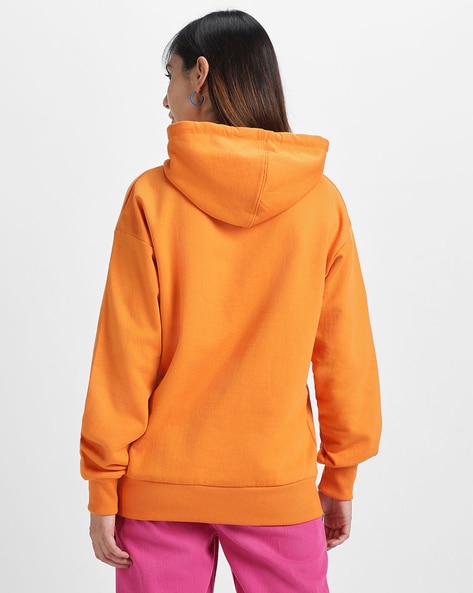 Oversized orange cheap hoodie women's