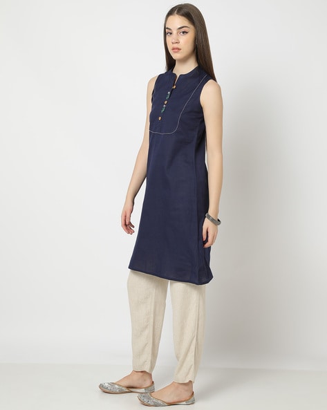 Sleeveless Kurti Online - Shop Womens Sleeveless Kurta Designs @ Best Prices