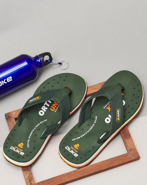 Buy Olive Green Flip Flop Slippers for Men by DUKE Online Ajio