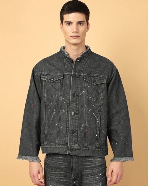 Men's Wrangler® Blanket Lined Corduroy Collar Denim Jacket (Big & Tall)