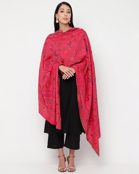 Woven Shawl with Fringed Hems Price in India
