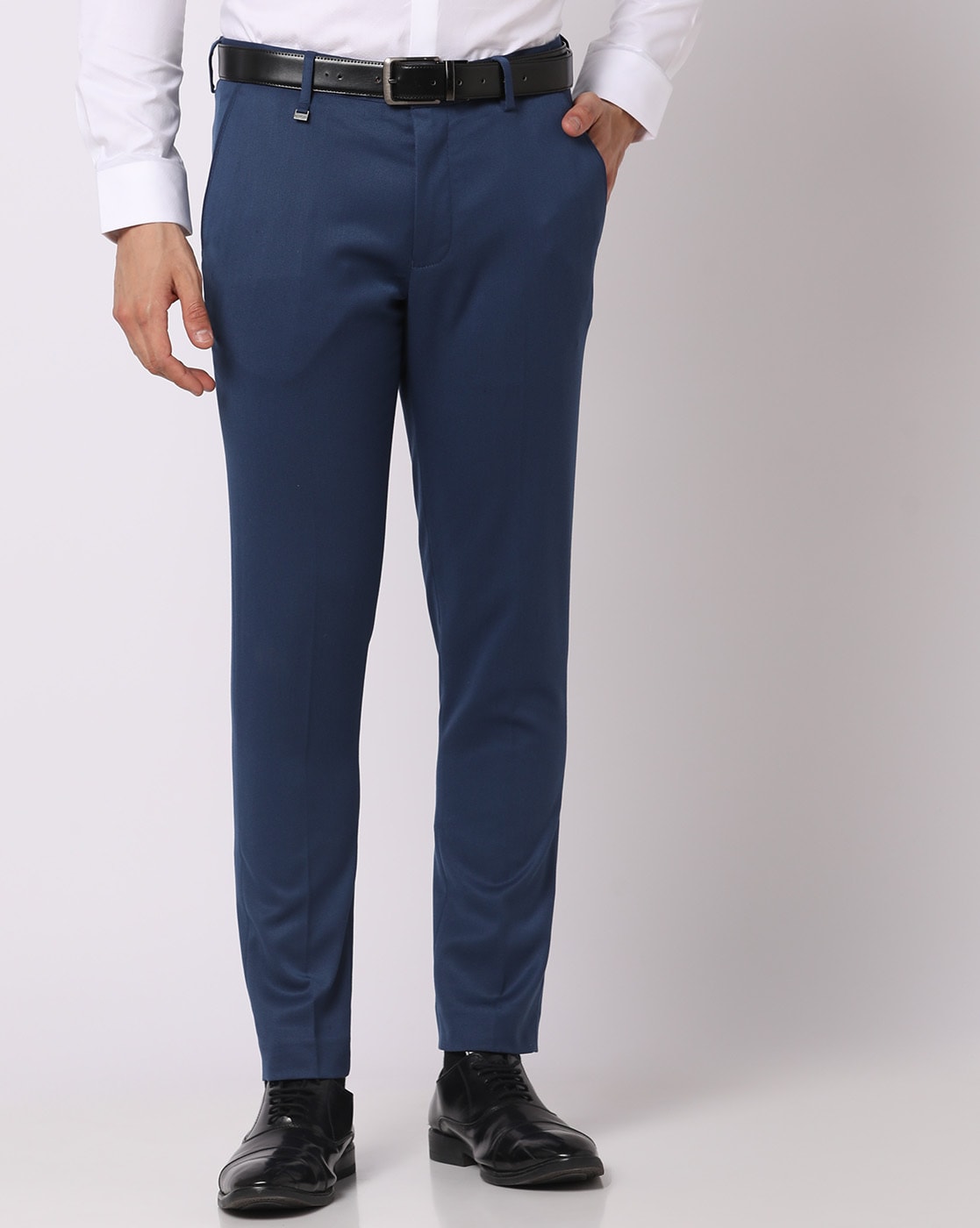 Buy Light Blue Trousers & Pants for Men by NETPLAY Online