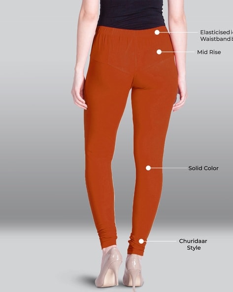 Buy Cotton Lycra Churidar Free Size Brown Leggings Online – MyBatua.com