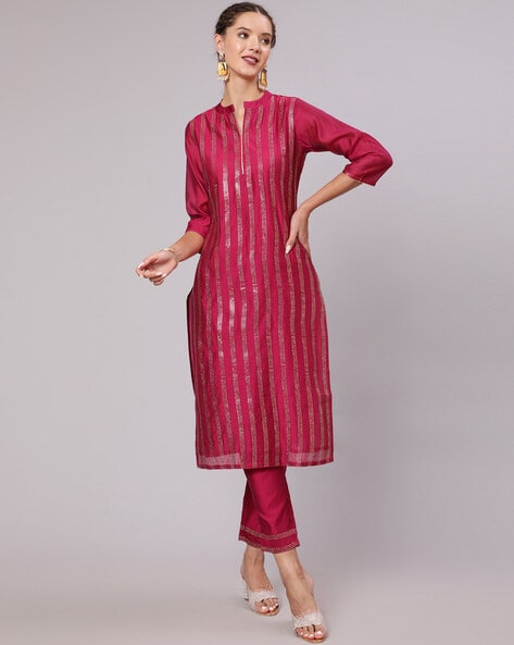 Buy Jaipur Kurti Turquoise Cotton Printed Kurti Pant Set With Dupatta for  Women Online @ Tata CLiQ