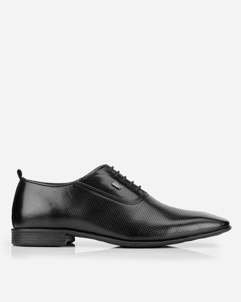 Louis Vuitton Mens Oxford Shoes Black Leather Round Toe Lace Up