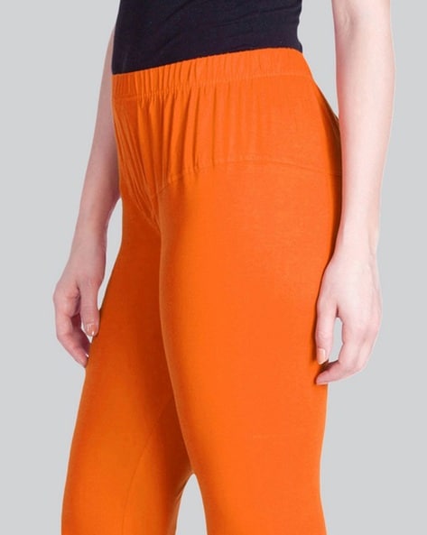 plusS Orange Solid Leggings – pluss.in