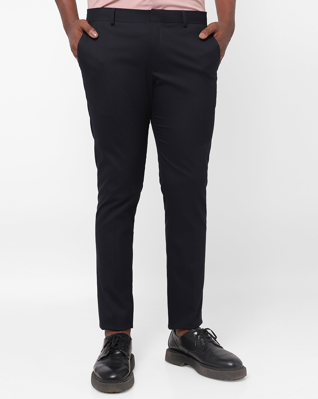 Buy Navy Blue Trousers & Pants for Men by THE COLLECTION Online | Ajio.com