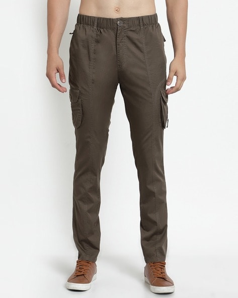 Mid-Rise Straight Cargo Pants