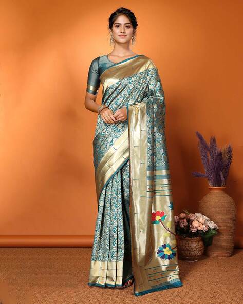 6.3 m (with blouse piece) Paithani Saree Paithani Sarees at Rs 1299 in Surat