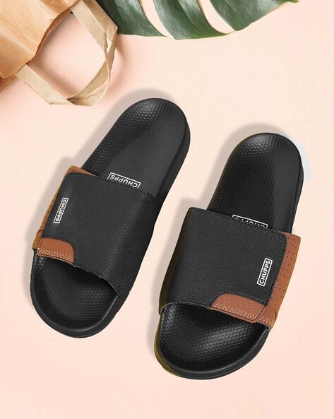 Buy Black Flip Flop Slippers for Men by Chupps Online Ajio