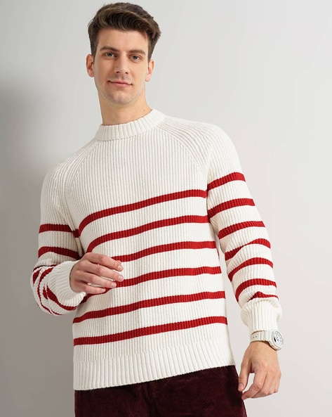 Red off white on sale sweater