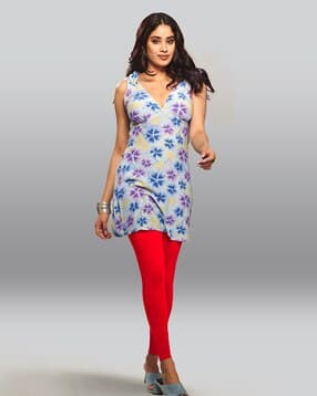 Ankle-Length Leggings with Elasticated Waist-image-28