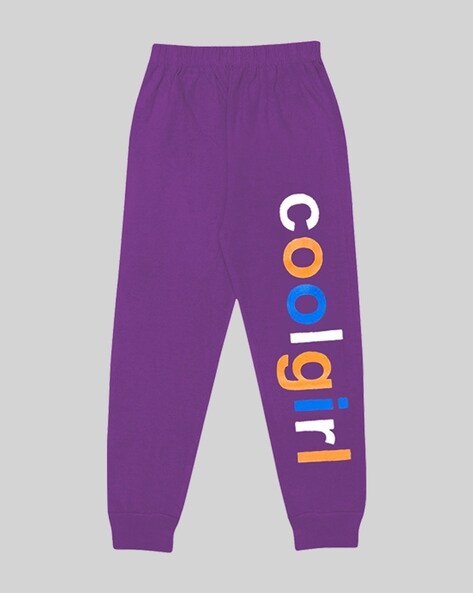 Buy Multicoloured Track Pants for Girls by Kuchipoo Online