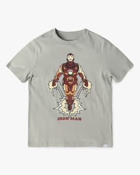 Boys Marvel Spider Man Print Round-Neck T-Shirt-image-28