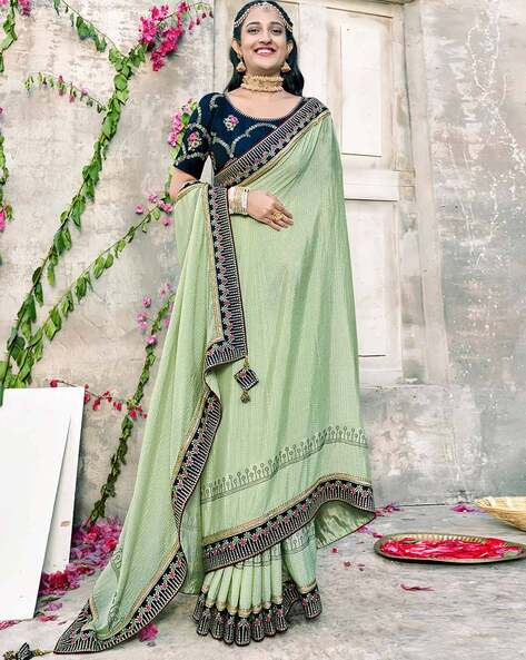 Chiffon Zari Border Saree at Rs 700/piece | जारी बॉर्डर साड़ी in Surat |  ID: 13166716273