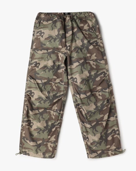 Buy SPLASH-INK CAMOUFLAGE GREEN CARGO PANTS for Women Online in India