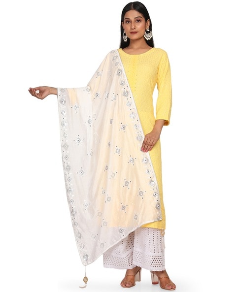 Women Embellished & Embroidered Dupatta Price in India