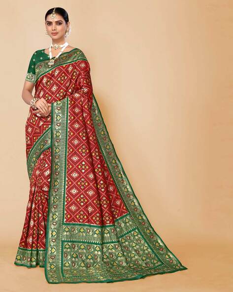 Buy Green Sarees for Women by AWESOME Online | Ajio.com