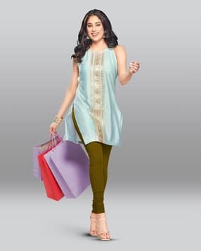 lyra Full-Length Cotton Stretchable Leggings-picture-0