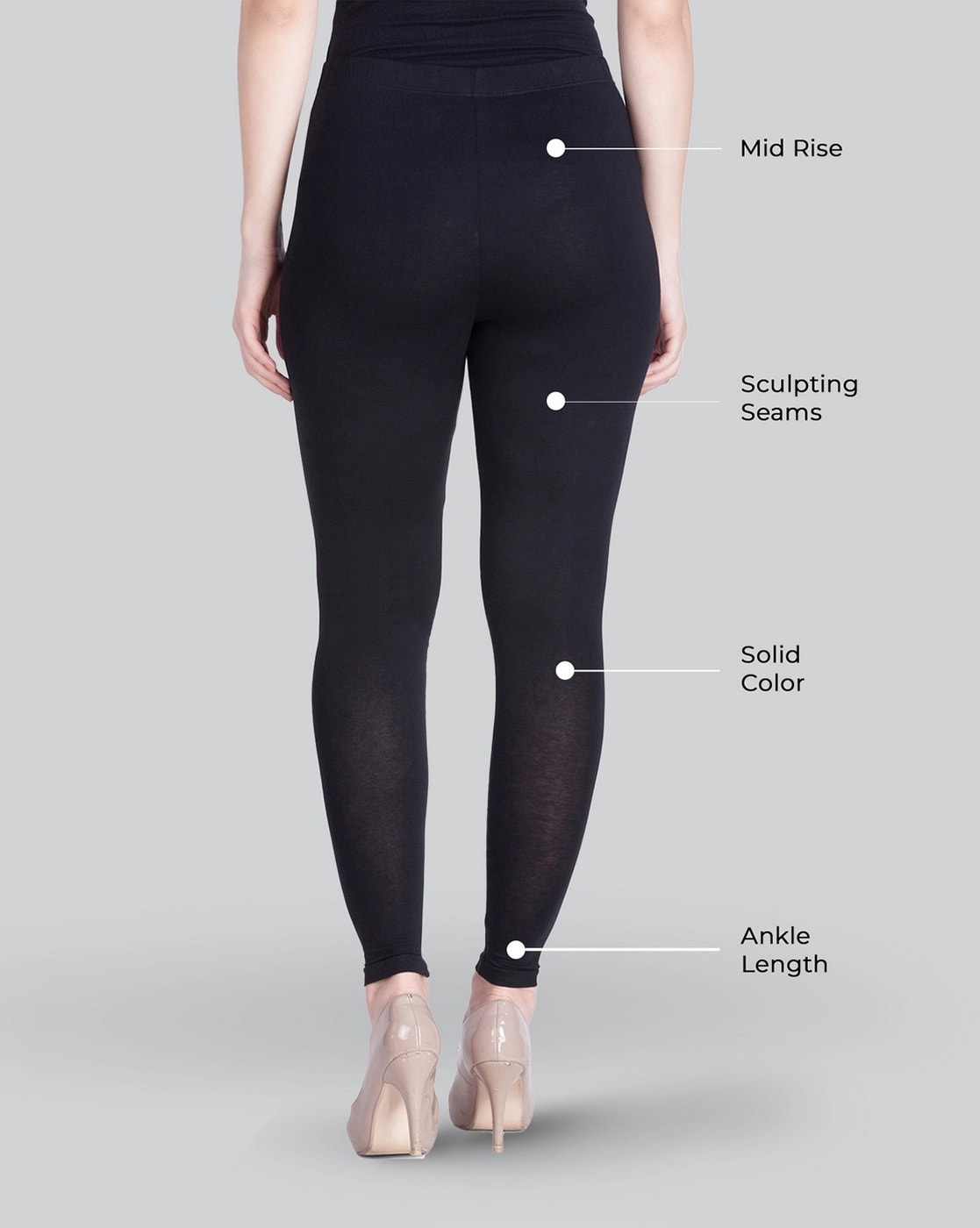 Black High Waist Lyra Ankle Length Legging, Casual Wear, Skin Fit at Rs 199  in Tambaram