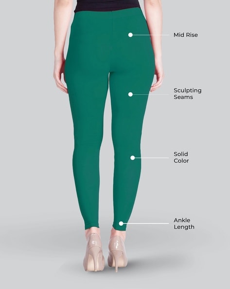 Lux Lyra Ankle Length Leggings, Pattern : Solid at Best Price in