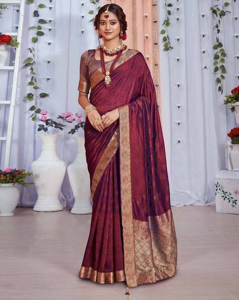 Buy Red Sarees for Women by SATRANI Online