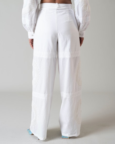 Flow Pants Off White - The Perfect Loose Cotton Pants For Meditation