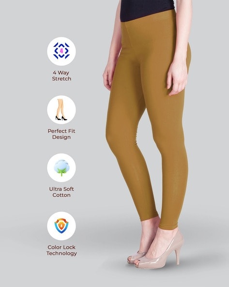 Ankle-Length Stretch Cotton Leggings