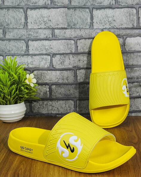 Yellow slippers hot sale mens