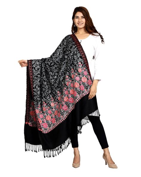 Embroidered Woolen Shawl Price in India