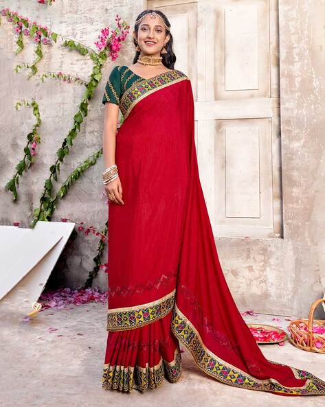 Buy Pink Sarees for Women by Saree mall Online