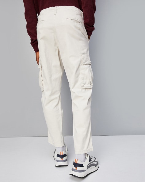 Wrangler jean co cargo pants mens 36x32 off-white lightweight cotton  outdoor | eBay