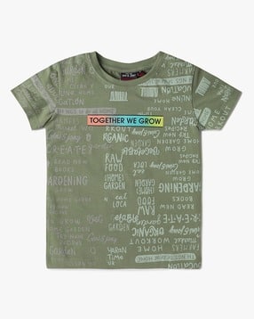 gini & jony Boys Typographic Print Regular Fit T-Shirt-picture-32