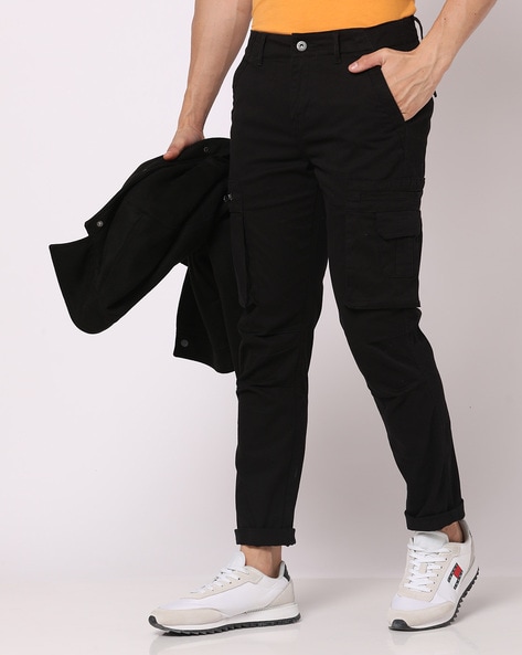 Denim cargo trousers - Black - Ladies | H&M IN